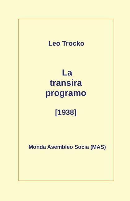 Carte La transira programo (1938) Vilhelmo Lutermano