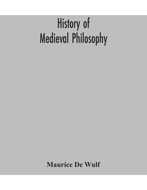 Livre History of medieval philosophy 