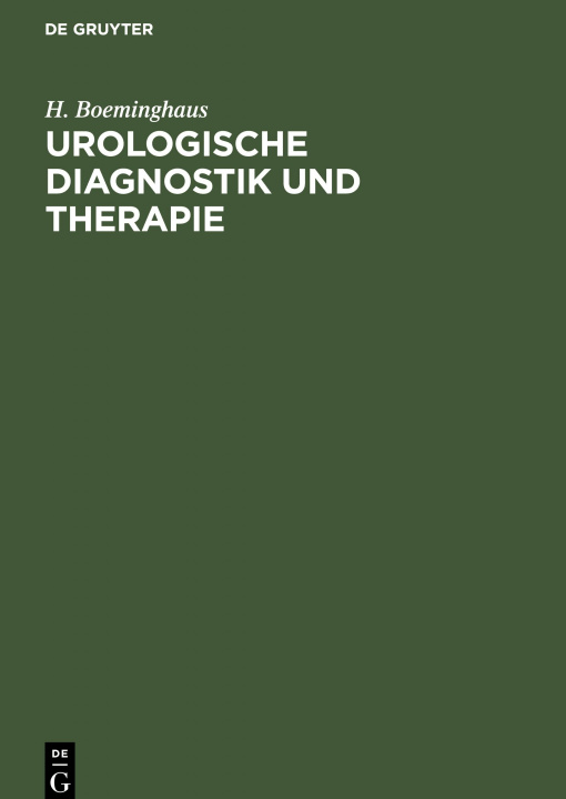 Buch Urologische Diagnostik Und Therapie 