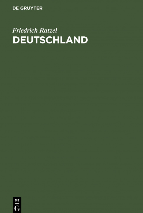 Knjiga Deutschland Friedrich Ratzel