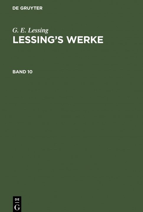 Libro G. E. Lessing: Lessing's Werke. Band 10 No Contributor