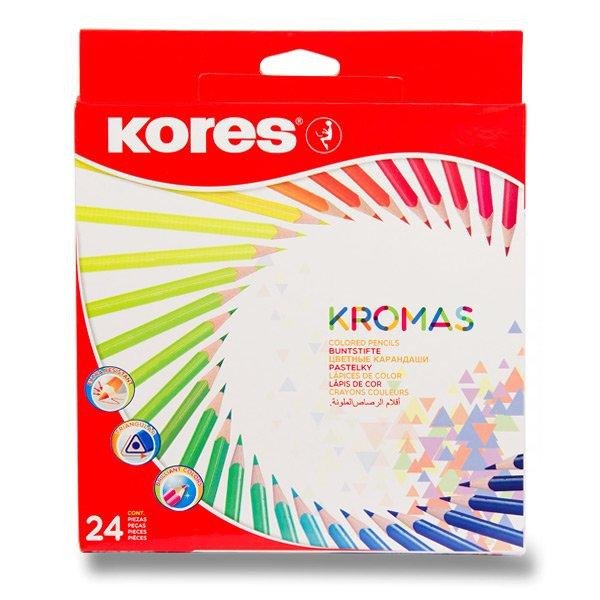 Papírenské zboží KROMAS, trojhranné pastelky 3 mm / 24 barev 