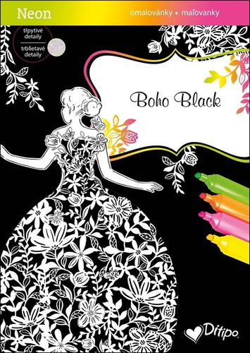Book Boho Black Neon 