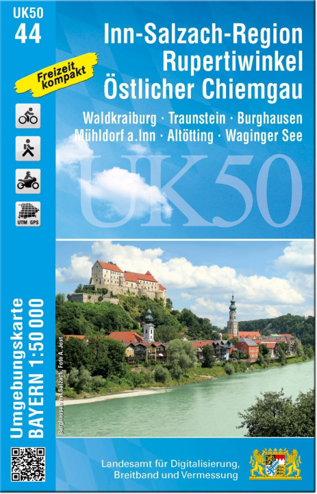 Pubblicazioni cartacee Inn-Salzach-Region, Rupertiwinkel, Östlicher Chiemgau 1 : 50 000 (UK50-44) Breitband und Vermessung Landesamt für Digitalisierung