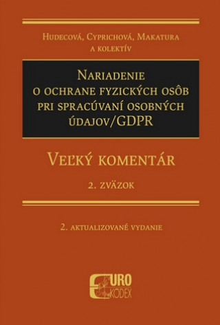 Book Nariadenie o ochrane fyzických osôb pri spracúvaní osobných údajov/GDPR Irena Hudecová