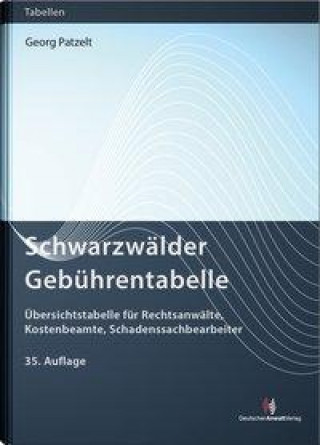 Kniha Schwarzwälder Gebührentabelle 