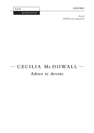 Printed items Adoro te devote (Paperback) CECILIA MCDOWALL
