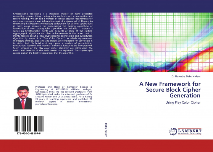 Knjiga New Framework for Secure Block Cipher Generation Dr Ravindra Babu Kallam