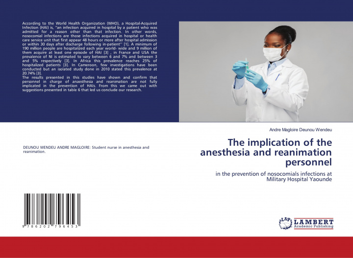 Libro implication of the anesthesia and reanimation personnel Andre Magloire Deunou Wendeu