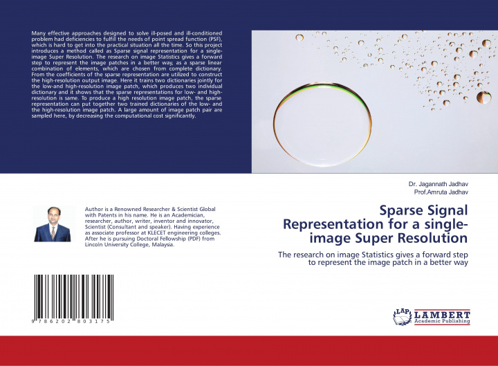 Kniha Sparse Signal Representation for a single-image Super Resolution Jadhav Dr. Jagannath Jadhav