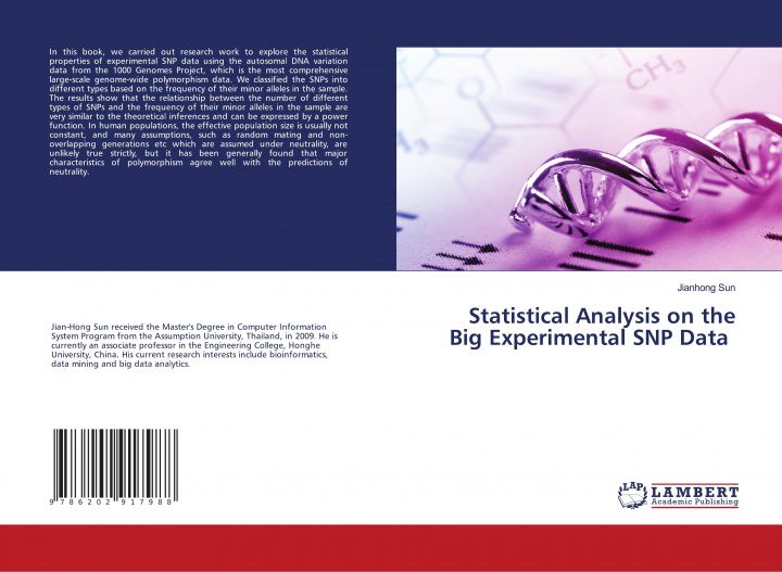 Knjiga Statistical Analysis on the Big Experimental SNP Data Sun Jianhong Sun