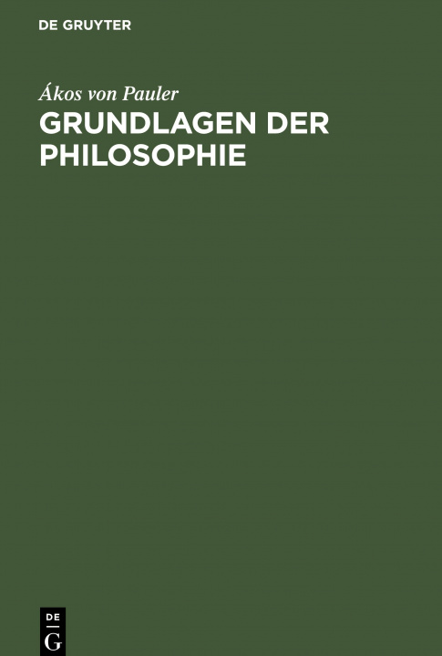 Carte Grundlagen Der Philosophie 