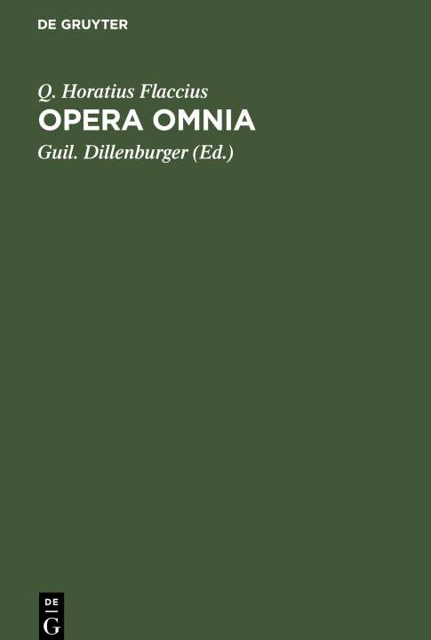 Kniha Opera Omnia Q. Horatius Flaccius