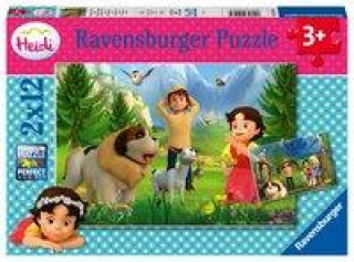Joc / Jucărie Ravensburger Kinderpuzzle - 05143 Gemeinsame Zeit in den Bergen - Puzzle für Kinder ab 3 Jahren, Heidi-Puzzle mit 2x12 Teilen 