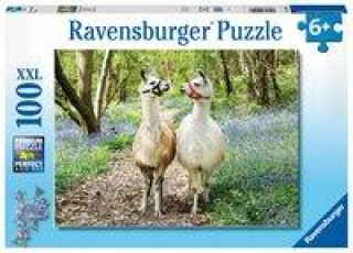 Játék Ravensburger Kinderpuzzle - 12941 Flauschige Freundschaft - Lama-Puzzle für Kinder ab 6 Jahren, mit 100 Teilen im XXL-Format 