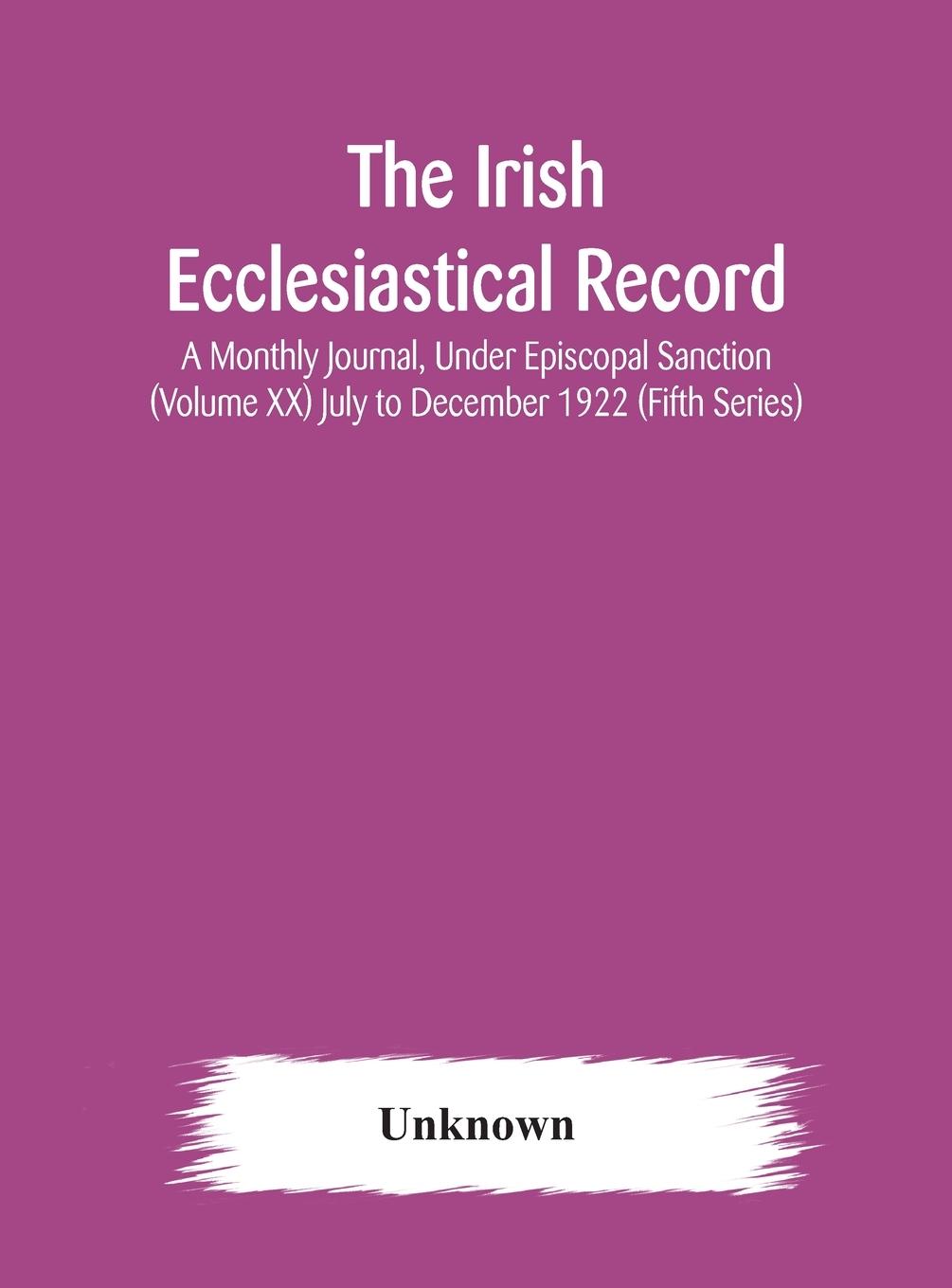 Knjiga Irish Ecclesiastical Record 