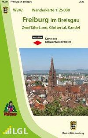 Nyomtatványok Wanderkarte 1:25 000 Freiburg im Breisgau 