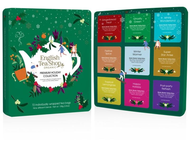 Carte English Tea Shop Čaj Premium Holiday Collection bio zelená 108 g, 72 ks 