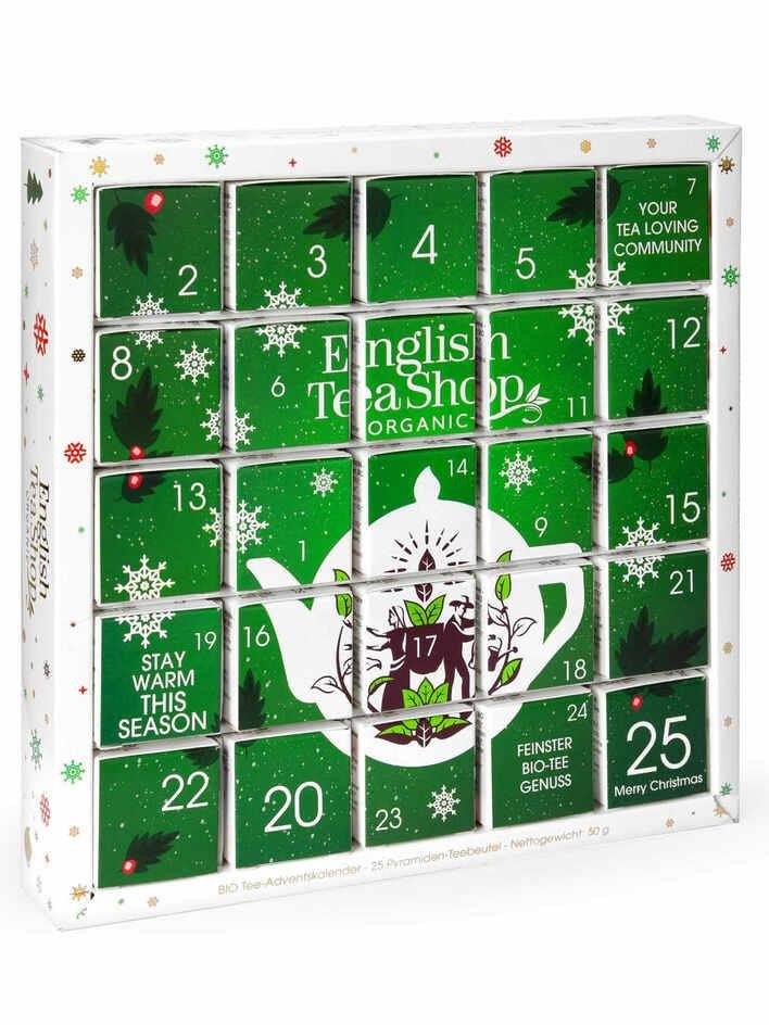 Kalendar/Rokovnik English Tea Shop Čaj Adventní kalendář bio Puzzle/zelený 48 g, 25 ks 