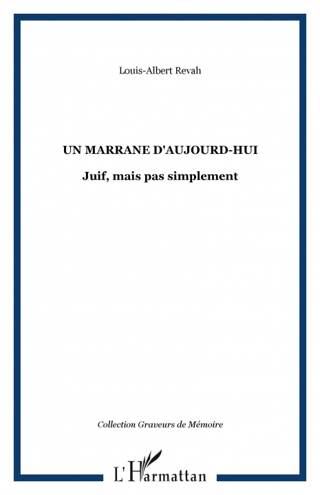 Knjiga Un marrane d'aujourd-hui Revah