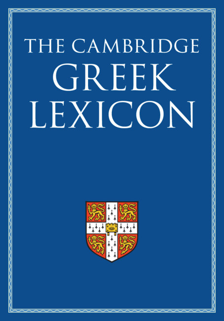 Książka Cambridge Greek Lexicon 2 Volume Hardback Set Faculty of Classics