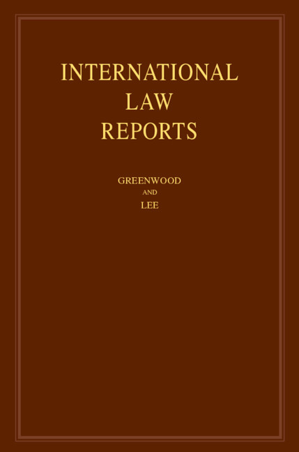 Kniha International Law Reports: Volume 191 