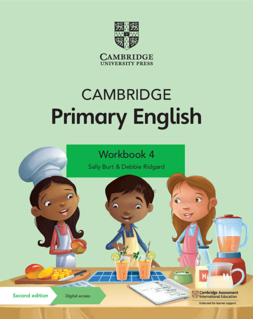 Carte Cambridge Primary English Workbook 4 with Digital Access (1 Year) Sally Burt