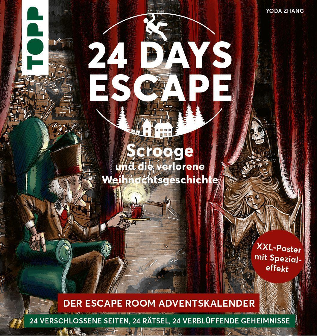 Carte 24 DAYS ESCAPE - Der Escape Room Adventskalender: Scrooge und die verlorene Weihnachtsgeschichte. SPIEGEL Bestseller Autor Jürgen Blankenhagen