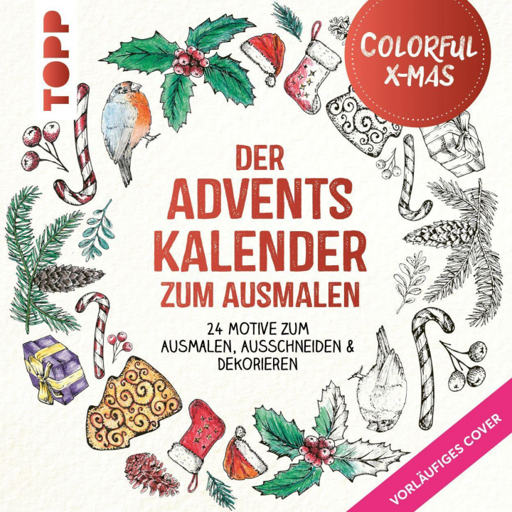 Knjiga Colorful Christmas - Der Adventskalender zum Ausmalen 
