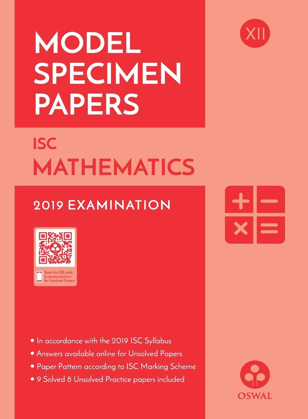 Libro Model Specimen Papers for Mathematics OSWAL PUBLISHERS