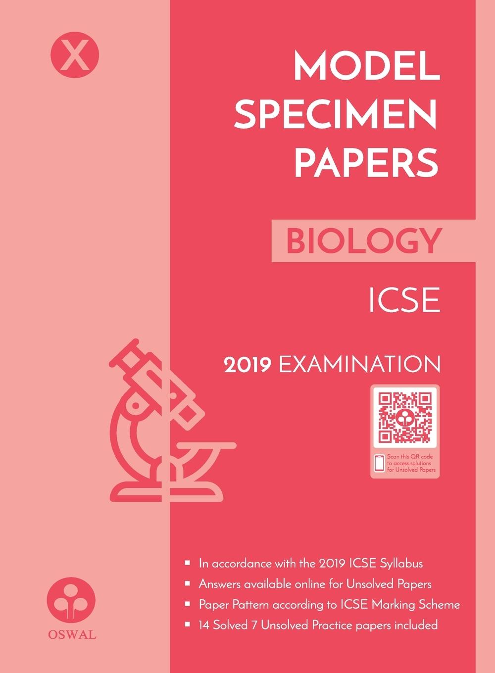 Knjiga Model Specimen Papers for Biology OSWAL PUBLISHERS