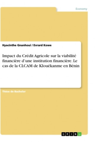Carte Impact du Crédit Agricole sur la viabilité financi?re d?une institution financi?re. Le cas de la CLCAM de Klouékanme en Bénin Evrard Kowe