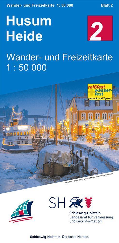 Tiskani izdelki Husum - Heide Wander- und Freizeitkarte 1:50 000 
