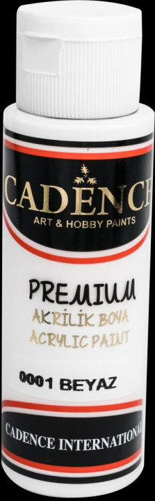 Papírenské zboží Akrylová barva Cadence Premium - bílá / 70 ml Cadence