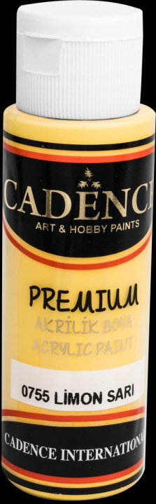 Книга Akrylová barva Cadence Premium - žlutá / 70 ml 