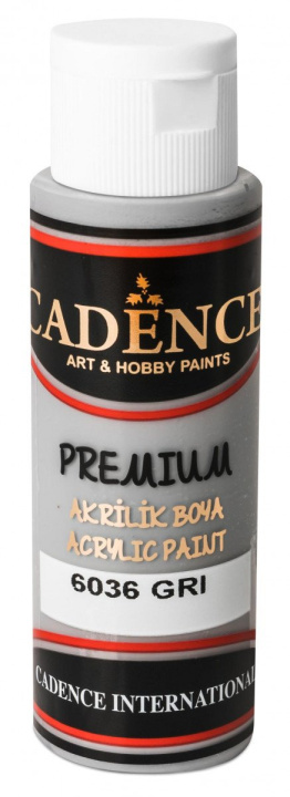 Kniha Akrylová barva Cadence Premium - šedá / 70 ml 
