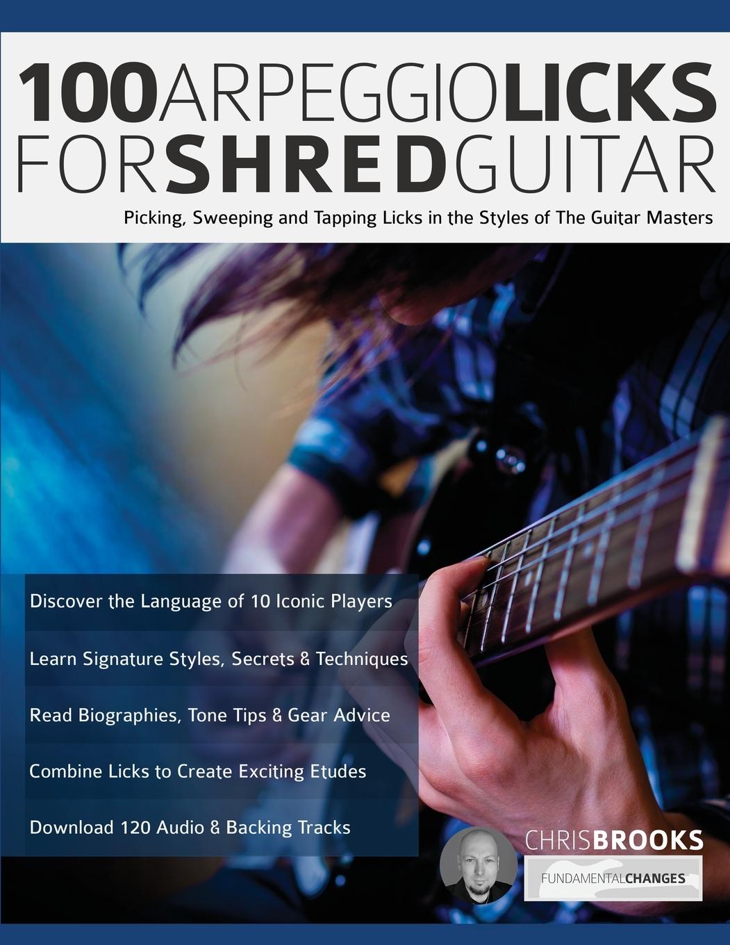 Könyv 100 Arpeggio Licks for Shred Guitar Brooks Chris Brooks
