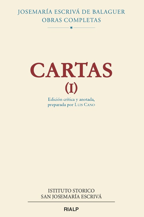 Audio Cartas I (edición crítico-histórica). Rústica JOSEMARIA ESCRIVA DE BALAGUER