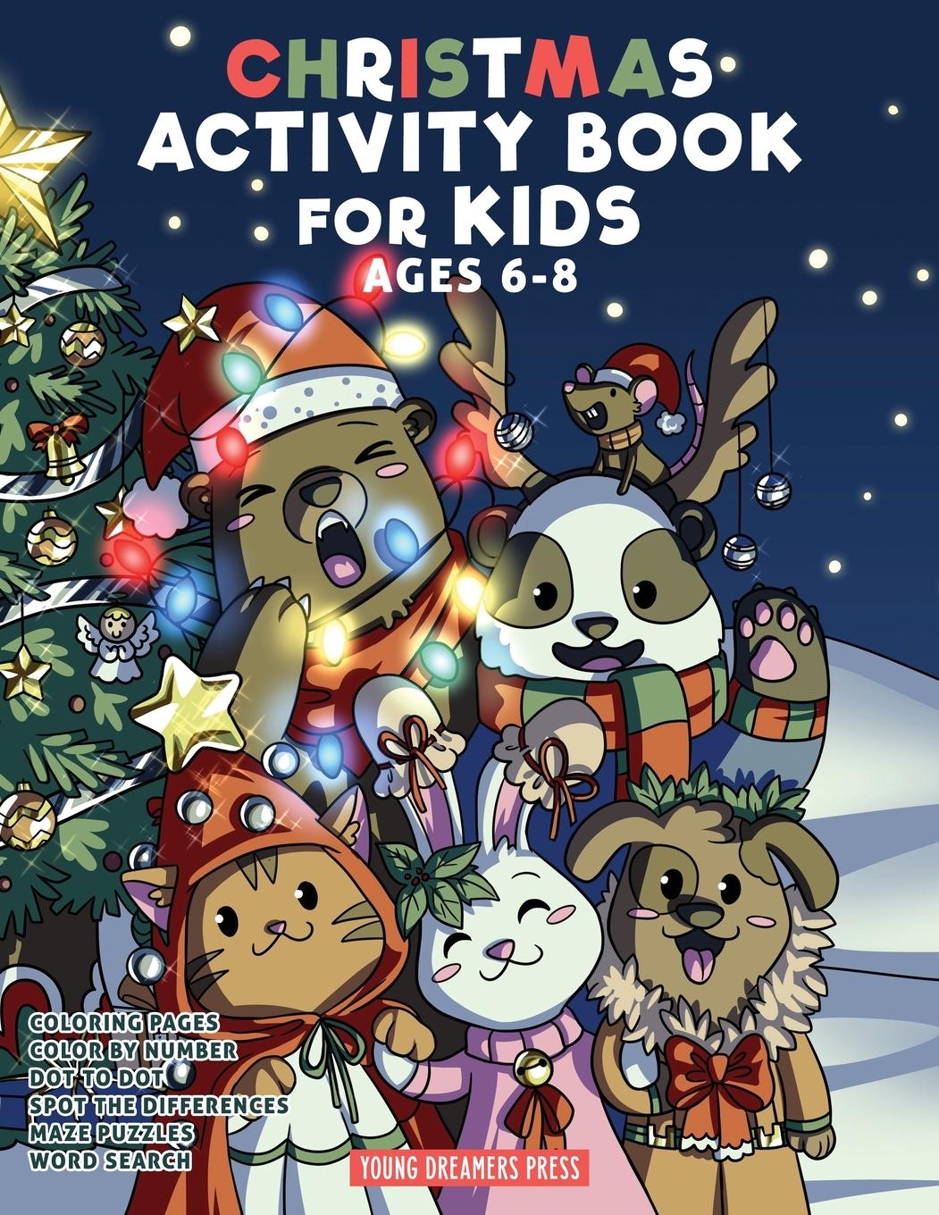 Kniha Christmas Activity Book for Kids Ages 6-8 YOUNG DREAMERS PRESS