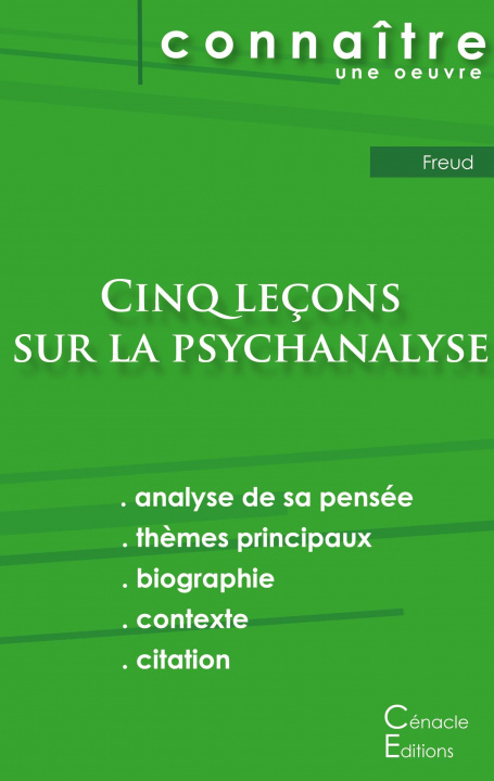 Carte Fiche de lecture Cinq lecons sur la psychanalyse de Freud (analyse litteraire de reference et resume complet) 