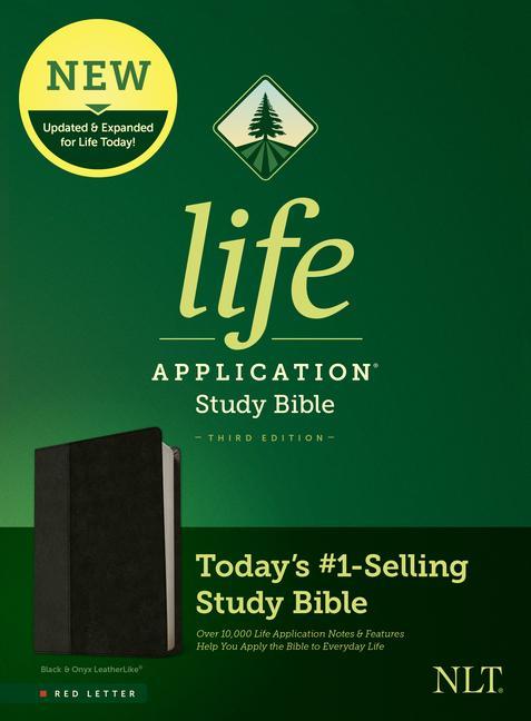 Knjiga NLT Life Application Study Bible, Third Edition (Red Letter, Leatherlike, Black/Onyx) 