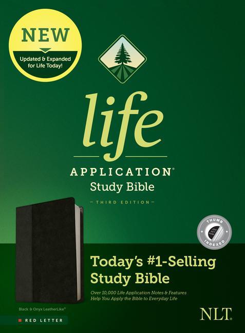 Kniha NLT Life Application Study Bible, Third Edition (Red Letter, Leatherlike, Black/Onyx, Indexed) 