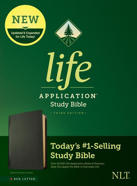 Книга NLT Life Application Study Bible, Third Edition (Red Letter, Genuine Leather, Black) 