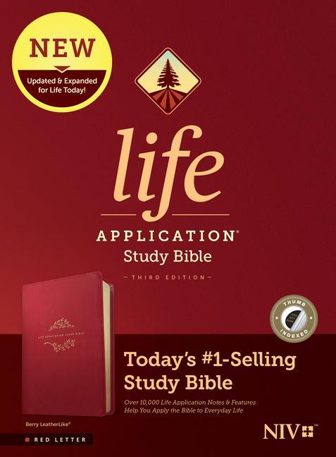 Carte NIV Life Application Study Bible, Third Edition (Red Letter, Leatherlike, Berry, Indexed) 