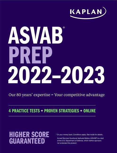 Książka ASVAB Prep 2022-2023: 4 Practice Tests + Proven Strategies + Online 