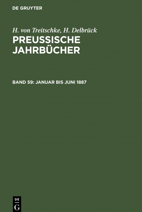 Carte Januar Bis Juni 1887 H. Delbrück