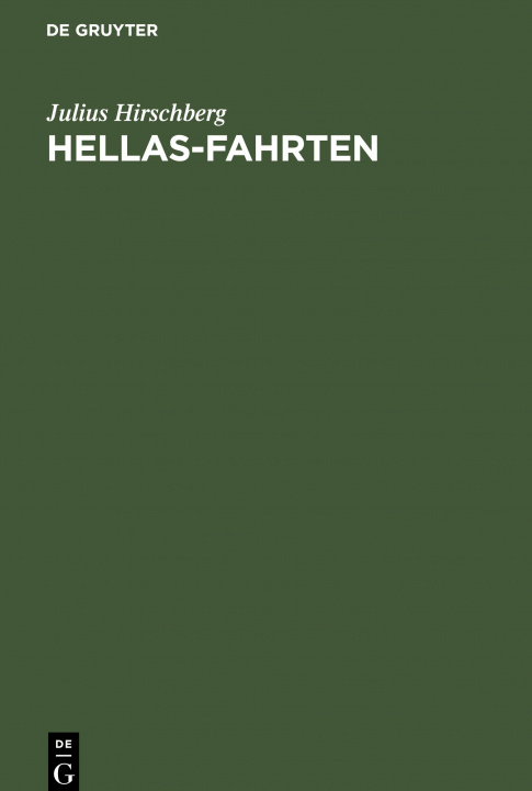 Книга Hellas-Fahrten Julius Hirschberg