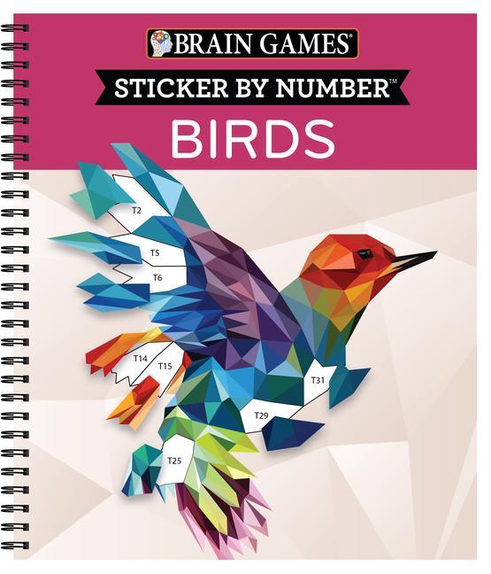 Carte Brain Games - Sticker by Number: Birds (28 Images to Sticker) Brain Games