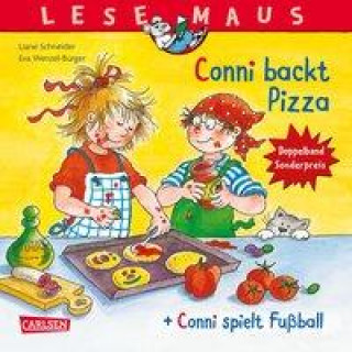 Knjiga LESEMAUS 204: "Conni backt Pizza" + "Conni spielt Fußball" Conni Doppelband Eva Wenzel-Bürger