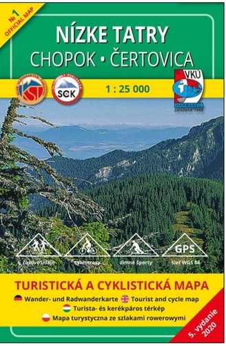 Tiskanica Nízke Tatry Chopok - Čertovica 1:25 000 